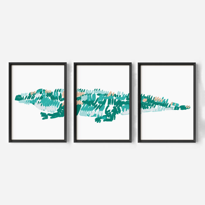 The Alligator Triptych - Set of 3 - Jetty Home