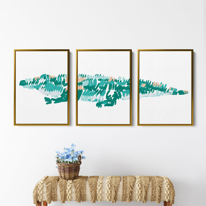 The Alligator Triptych - Set of 3 - Jetty Home