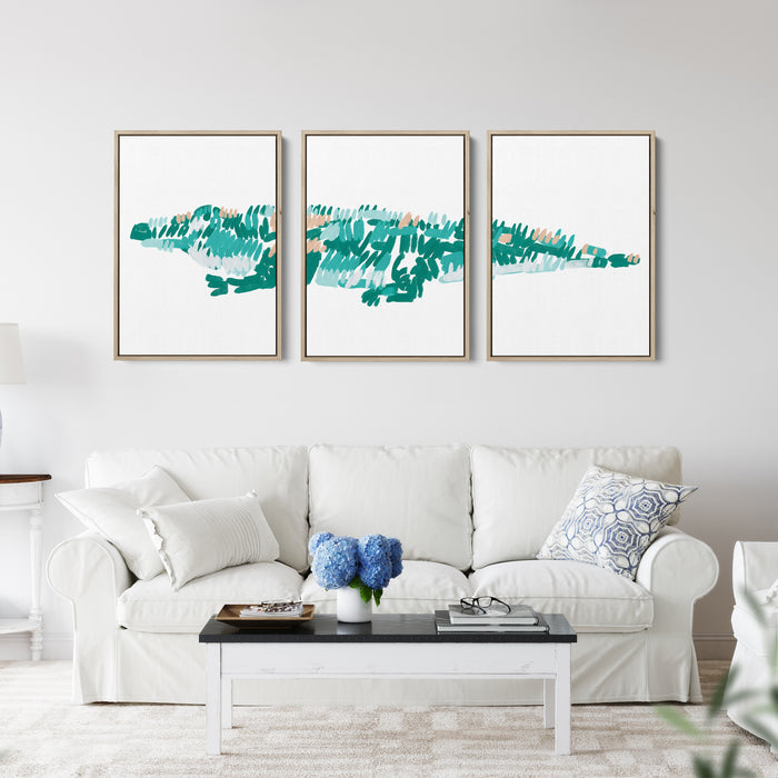 The Alligator Triptych - Set of 3 - Jetty Home