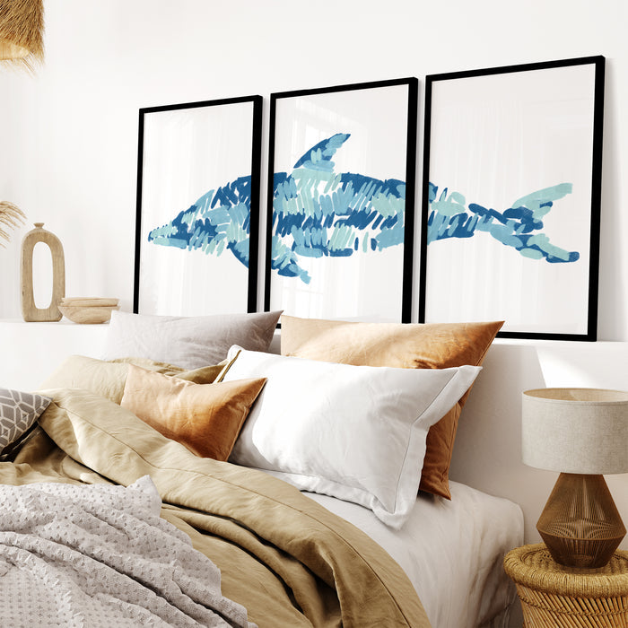 The Dolphin Triptych - Set of 3 - Jetty Home