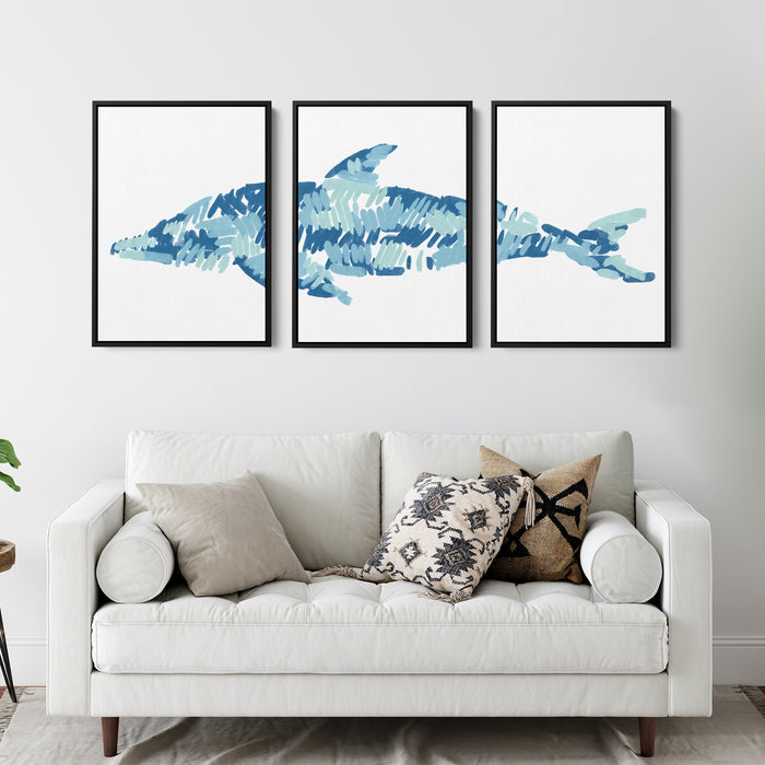 The Dolphin Triptych - Set of 3 - Jetty Home