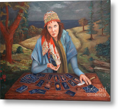 Gypsy Fortune Teller - Metal Print