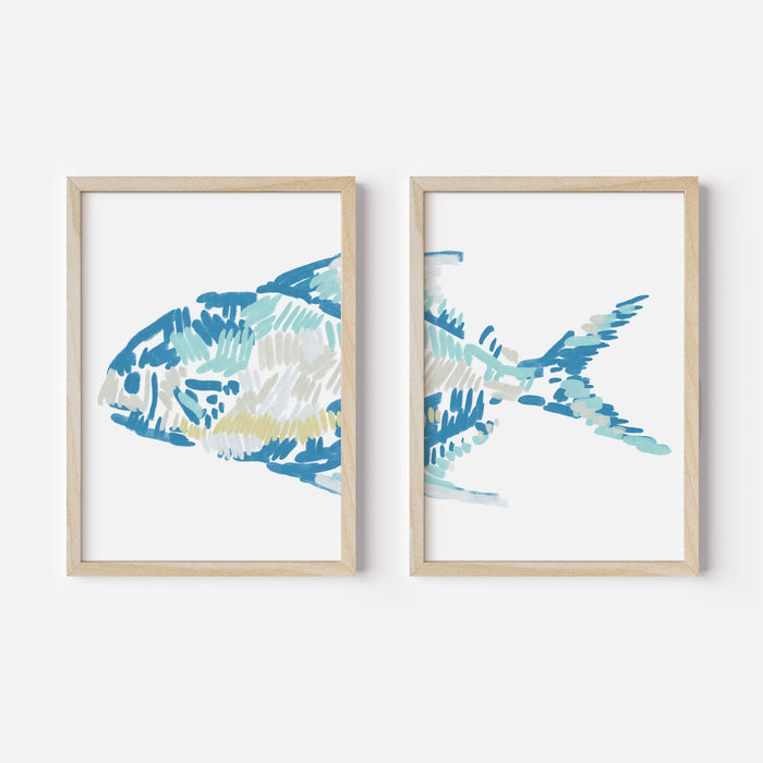 The Permit Fish Diptych - Set of 2 - Jetty Home
