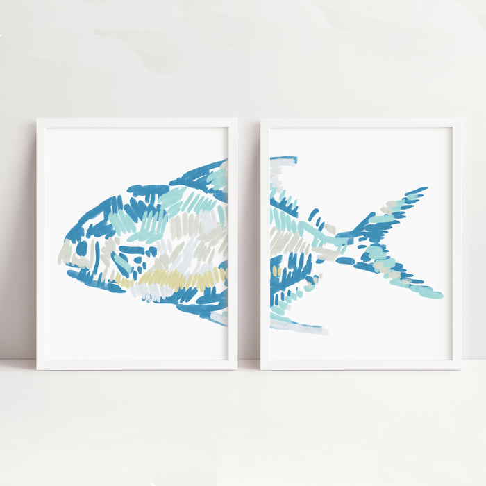 The Permit Fish Diptych - Set of 2 - Jetty Home