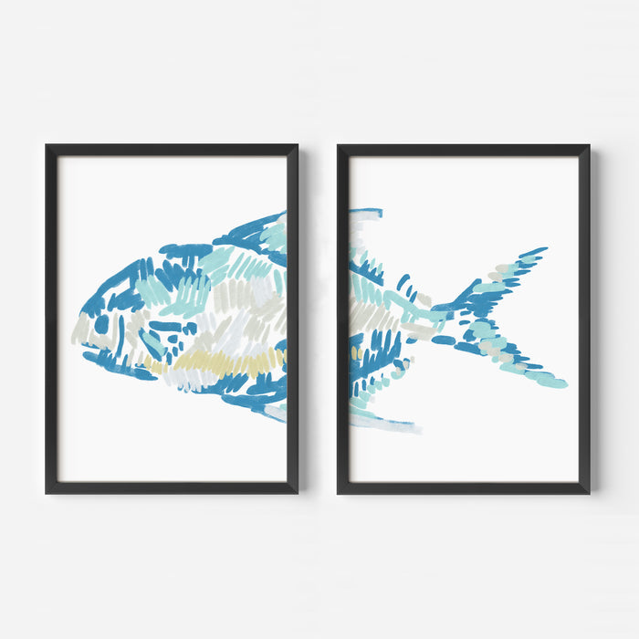 The Permit Fish Diptych - Set of 2 - Jetty Home