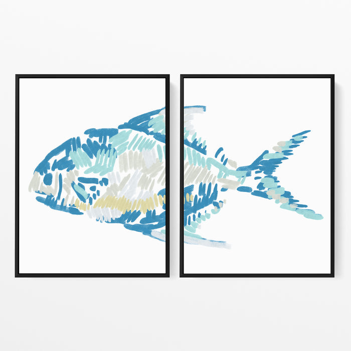 The Permit Fish Diptych - Set of 2 - Jetty Home