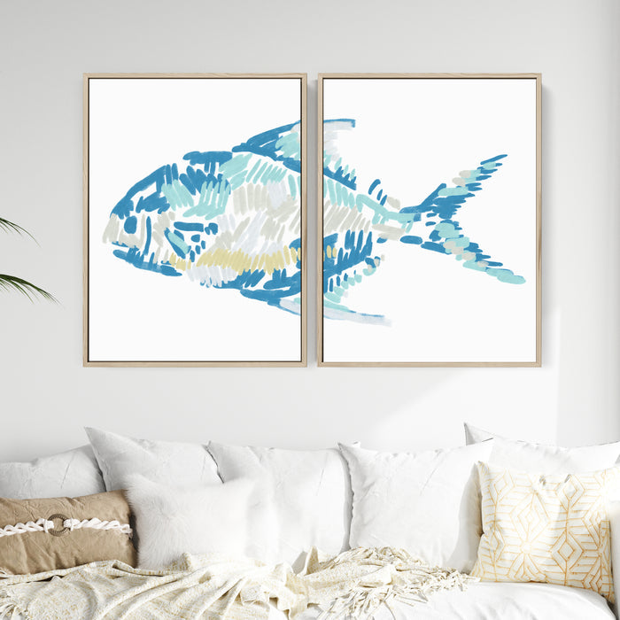 The Permit Fish Diptych - Set of 2 - Jetty Home