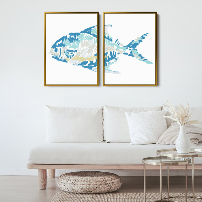 The Permit Fish Diptych - Set of 2 - Jetty Home