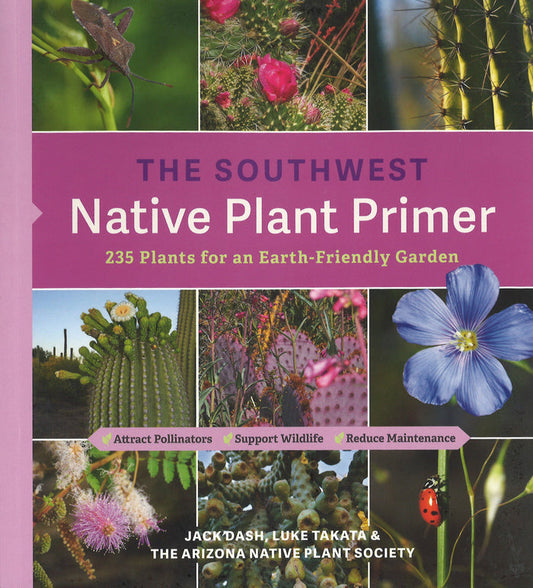 Book cover of 'The Southwest Native Plant Primer' with images of plants and text.