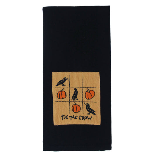 Tic Tac Crow Towel- Set of Two - Home Collections by Raghu