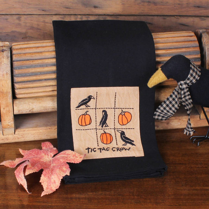 Tic Tac Crow Towel Set of 2 ETPS0059 - Interiors by Elizabeth
