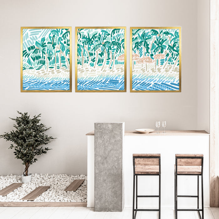 5"x7" / Art Print Set / Antique Gold