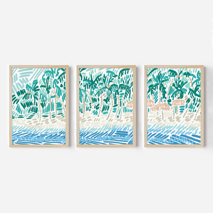 Tropical Shores Triptych - Set of 3 - Jetty Home