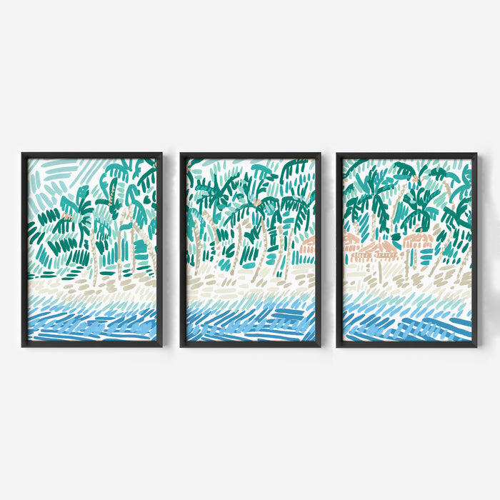 Tropical Shores Triptych - Set of 3 - Jetty Home