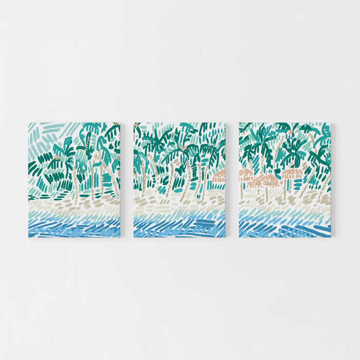 Tropical Shores Triptych - Set of 3 - Jetty Home