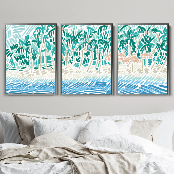 Tropical Shores Triptych - Set of 3 - Jetty Home