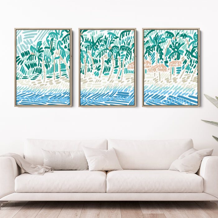 Tropical Shores Triptych - Set of 3 - Jetty Home