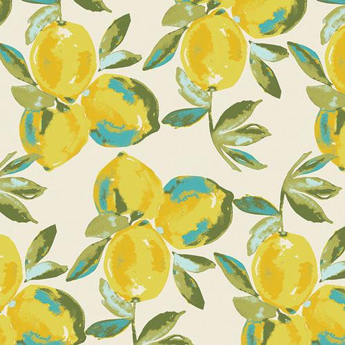 The vibrant lemons print, featuring stylized yellow lemons and green leaves with blue and green shading on a light background, creates a lively design perfect for Marleys Monsters Wet Bag.