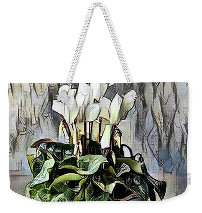 White Cyclamen - Weekender Tote Bag
