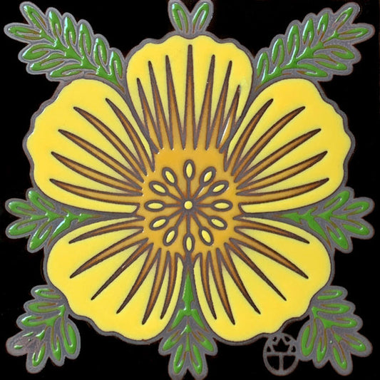 Wil Taylor Ceramic Tile - Desert Poppy Blossom