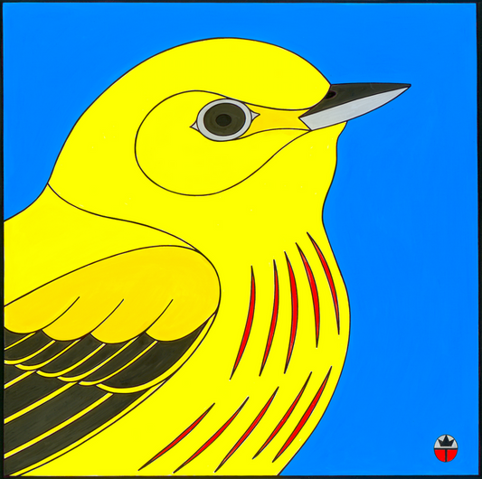 Wil Taylor: "Yellow Warbler" (Original Painting 12"x12")