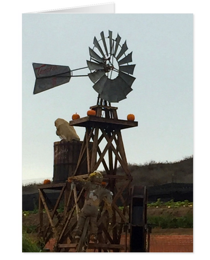 Windmill Greeting Card