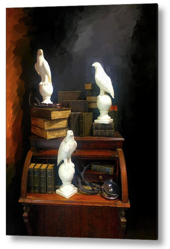 Wizards Library - Metal Print