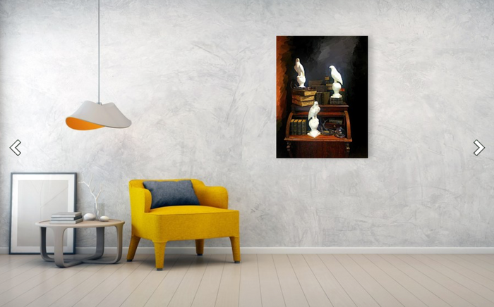 Wizards Library - Metal Print Wall Art