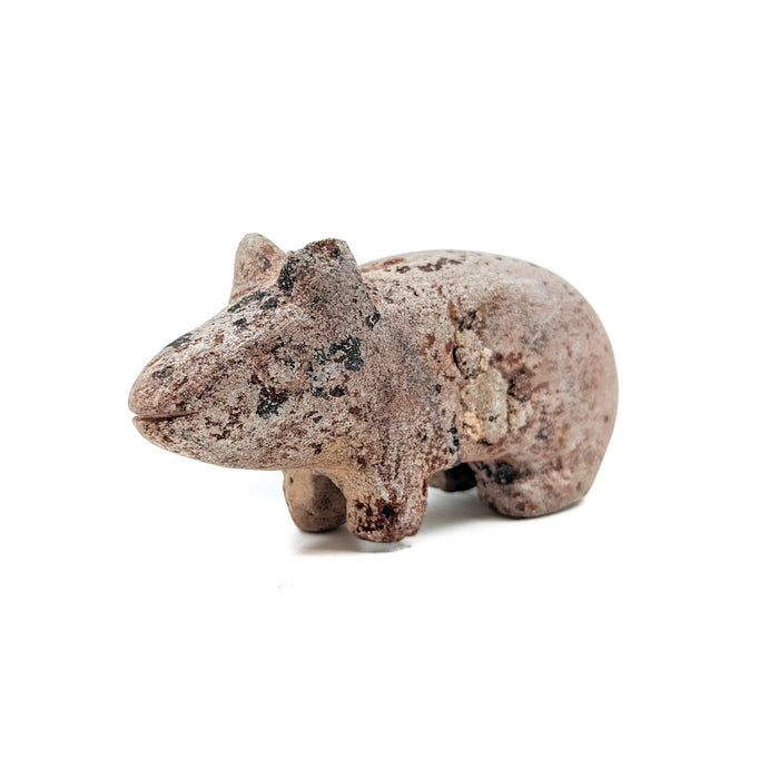 Vintage Soapstone animal carving, circa 1990's  Measures approximately 5 inches long x 1.5 inches wide x 2.5 inches high  From the private collection of NS/S Founders, Mahina Drees and the late Barney Burns, Tucson, Arizona